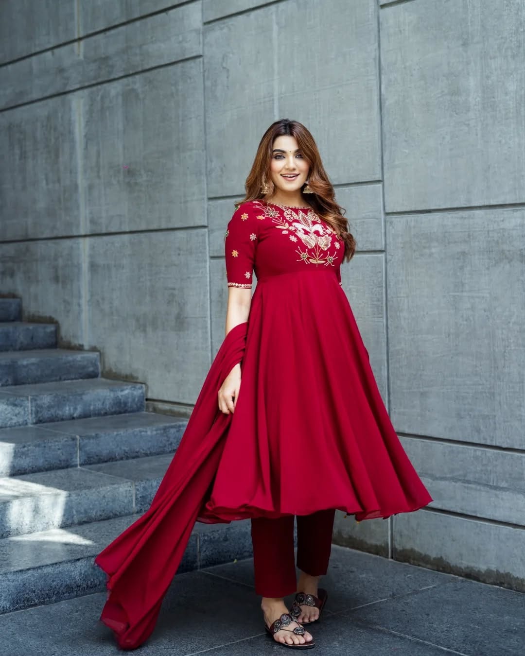 Elegant Butter Suit Gown