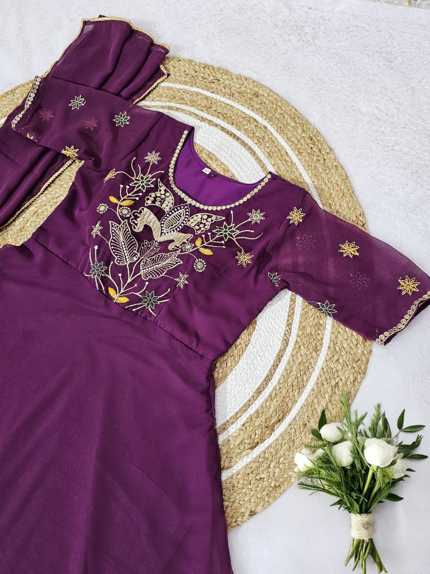Elegant Butter Suit Gown
