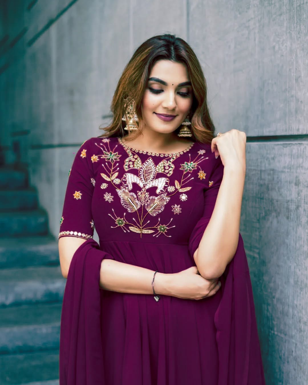 Elegant Butter Suit Gown
