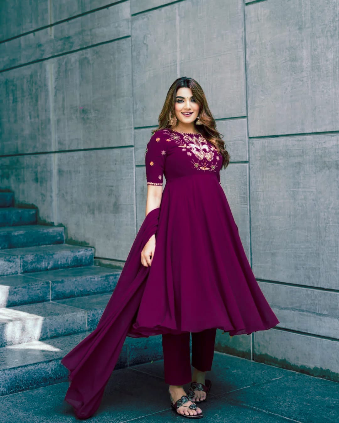 Elegant Butter Suit Gown