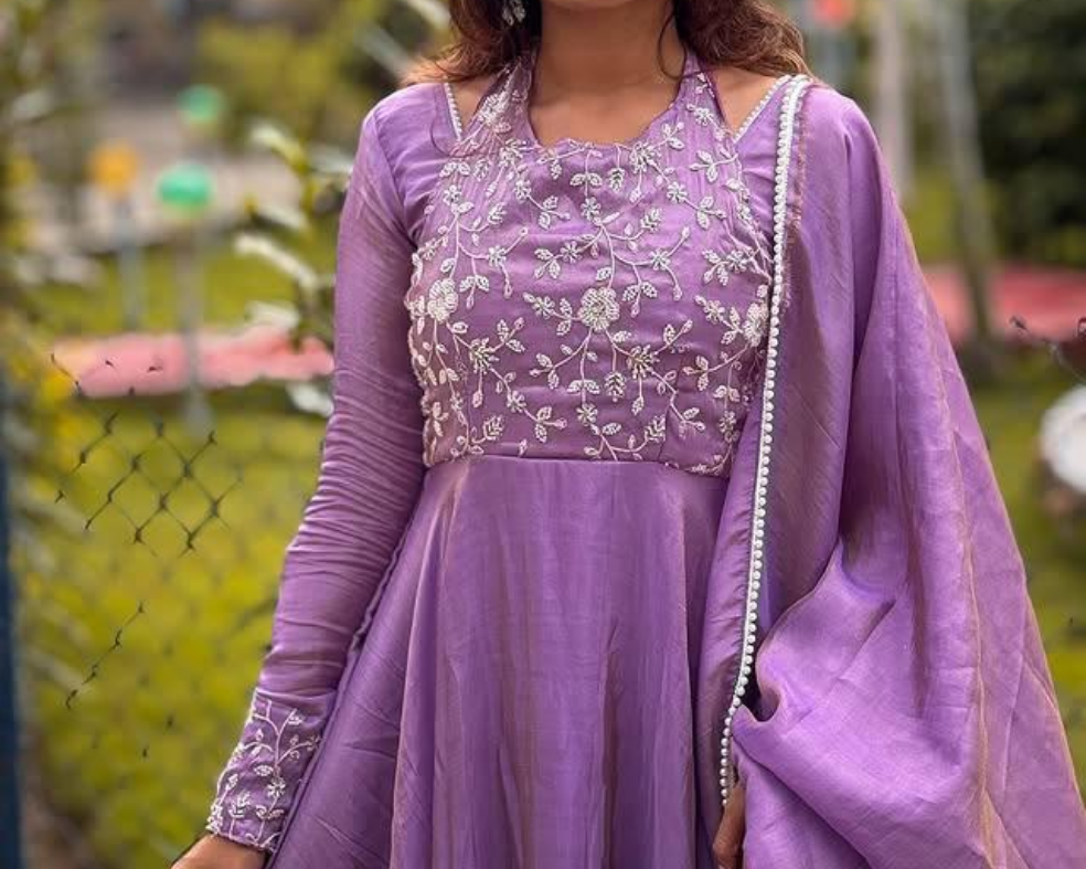 LUXURY CHINON SILK ANARKALI