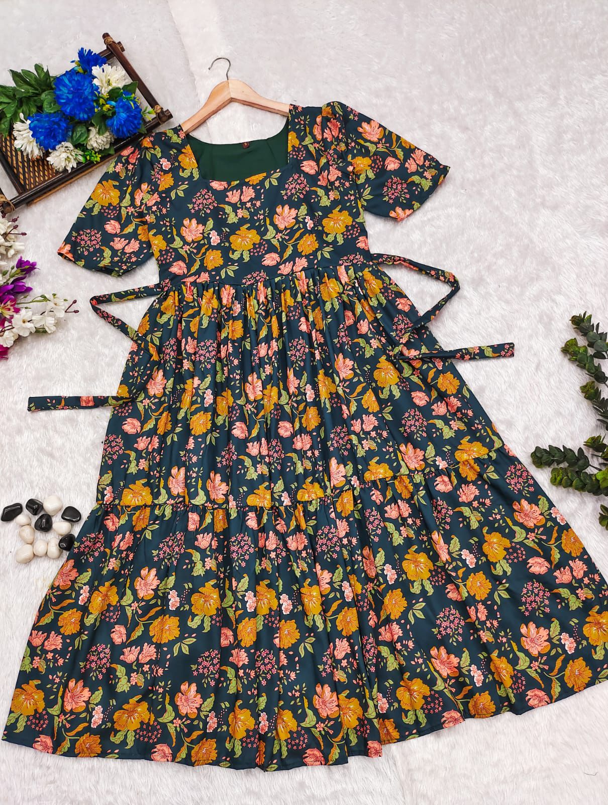 1285 Paradise Floral Gown