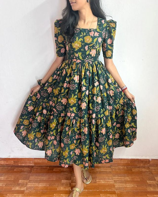 1285 Paradise Floral Gown