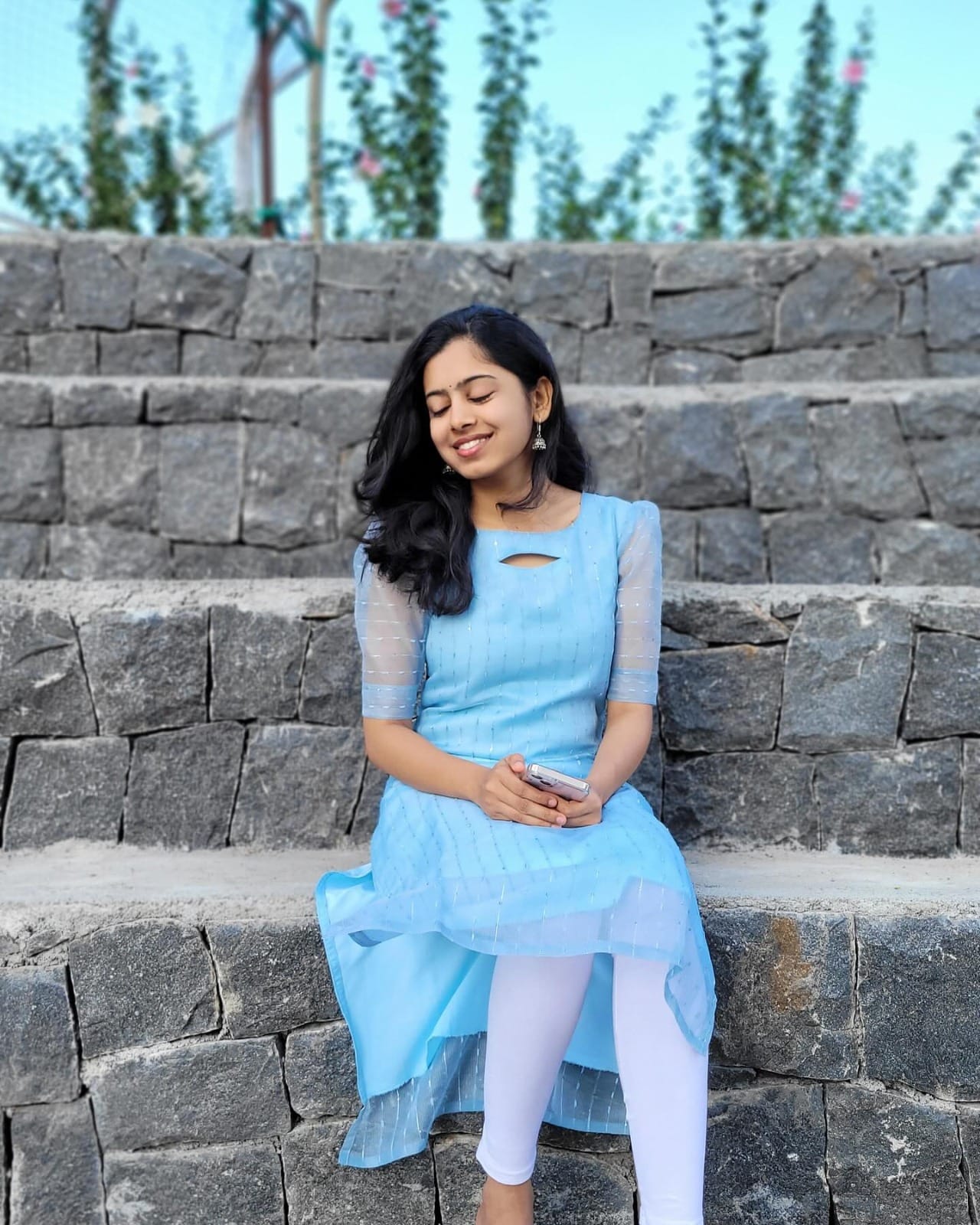 SKY CROCHETT KURTI