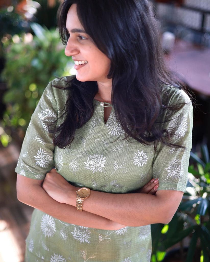 PISTA GREEN KURTI