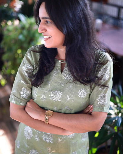 PISTA GREEN KURTI
