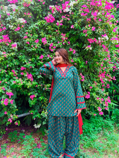 Premium Floral Farshi Set