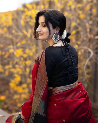 Elegant Soft Cotton  Linen Weaving Saree