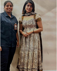 Rithu Choudhary Inspired Anarkali Kalamkari Gown