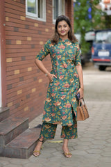 Premium Ethnic  Printed Reyon Co-ord Set