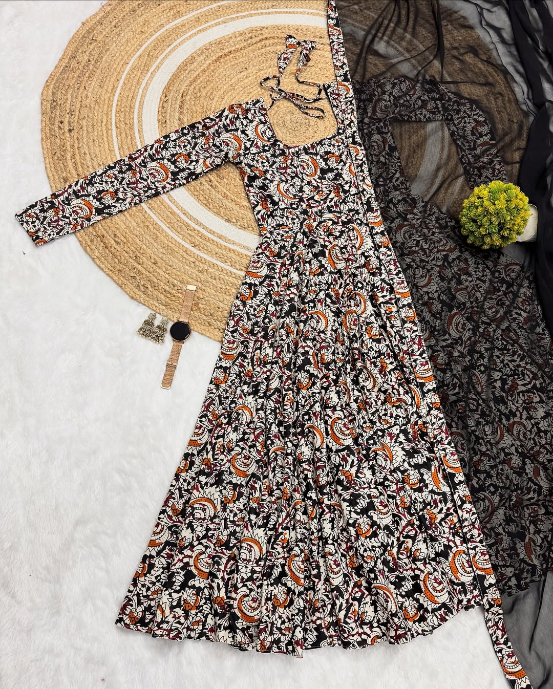 Premium Anarkali Kalamkari Printed Set