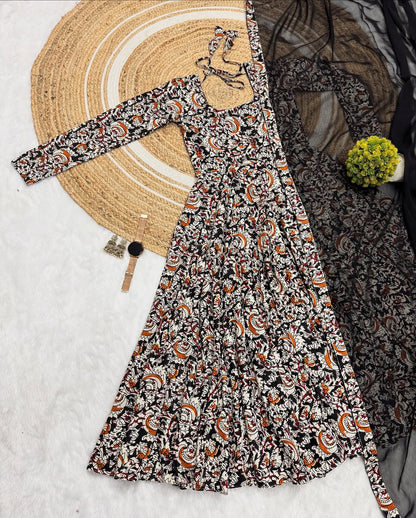 Premium Anarkali Kalamkari Printed Set