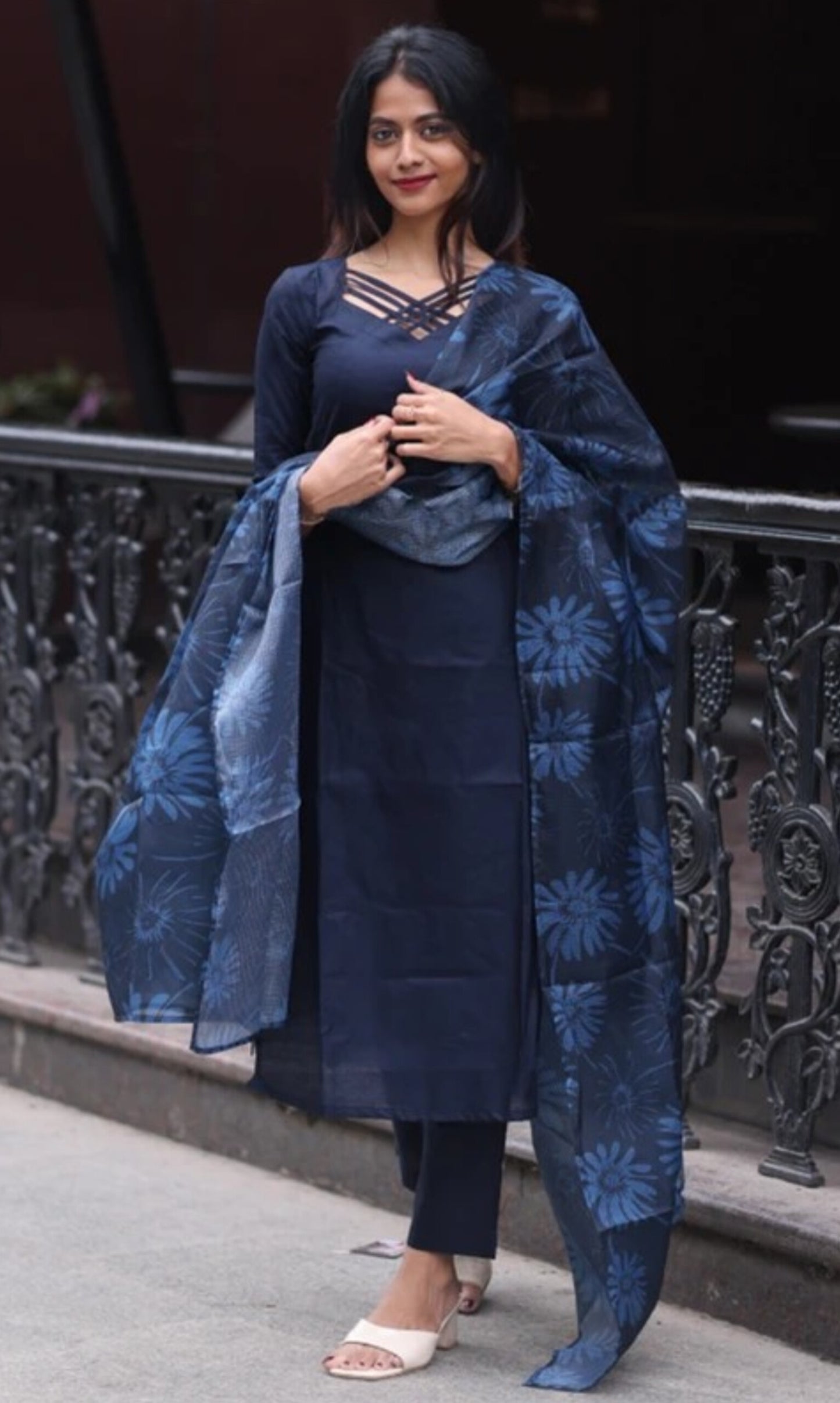 Premium Roman Silk Kurta Set