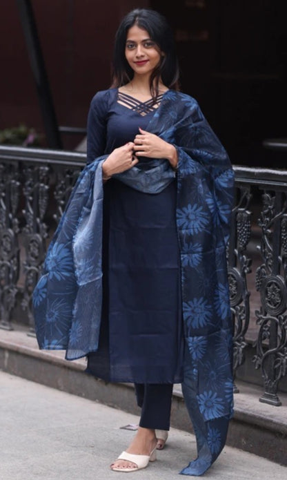 Premium Roman Silk Kurta Set