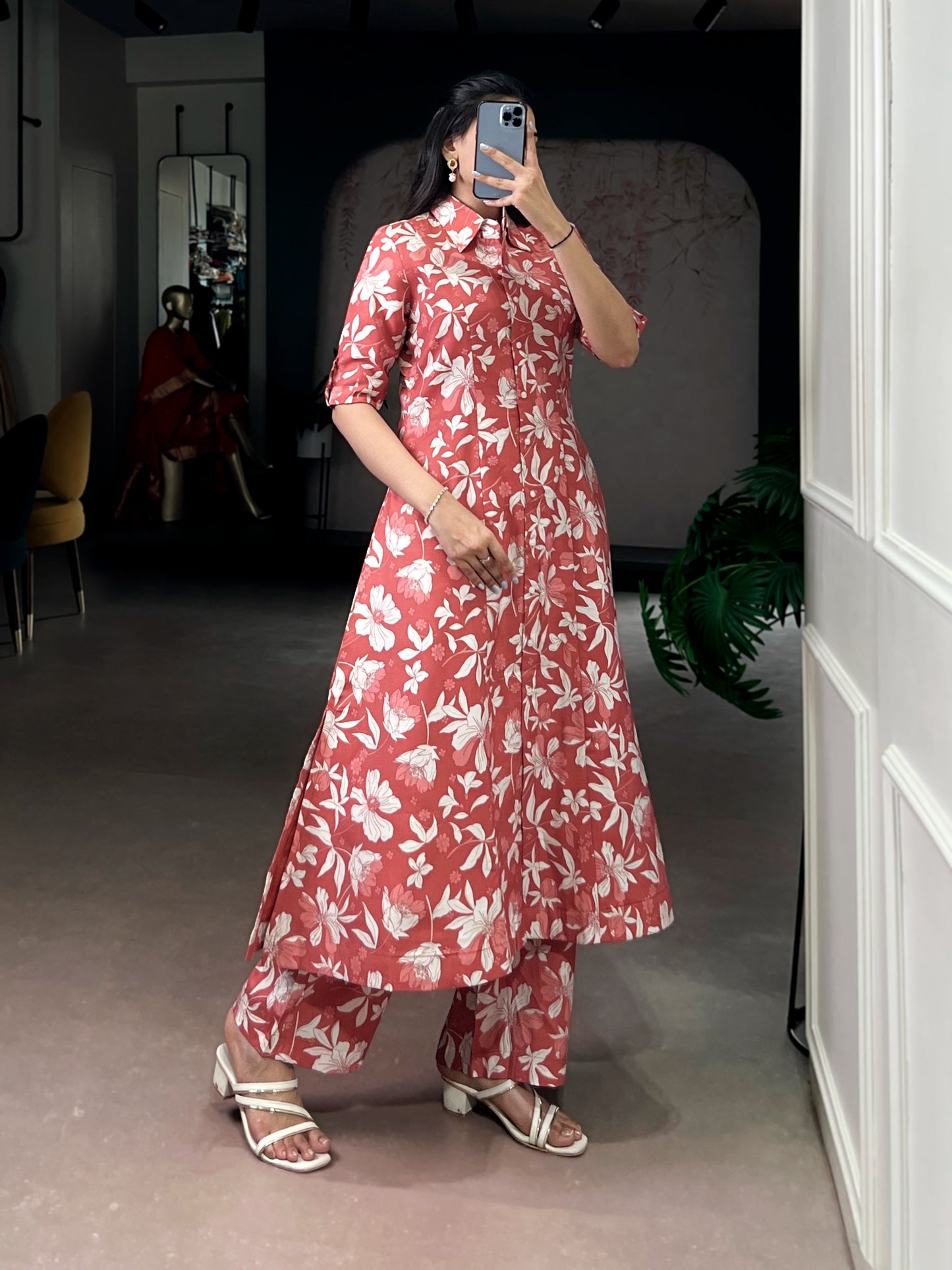 Coral Bloom Co-ord Set