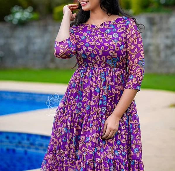 1318 PURPLE KALAMKARI 💜