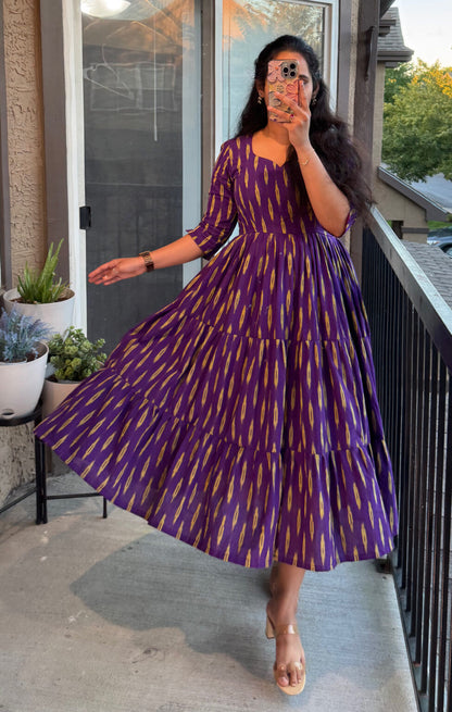 Elegant BTS 💜 Frock With Free BOW
