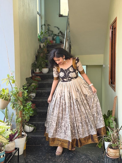 Classic Kalamkari Anarkali Gown