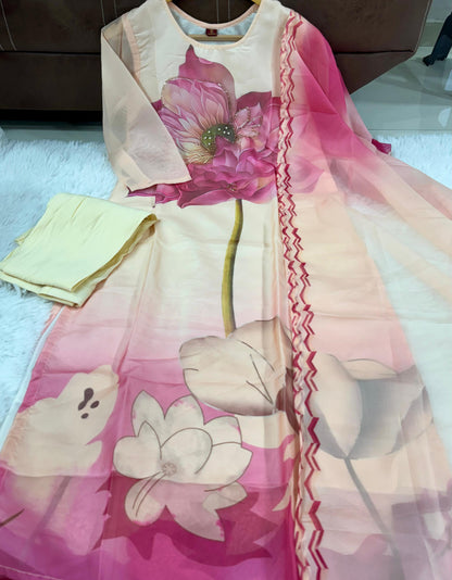 CREAM KURTA SET
