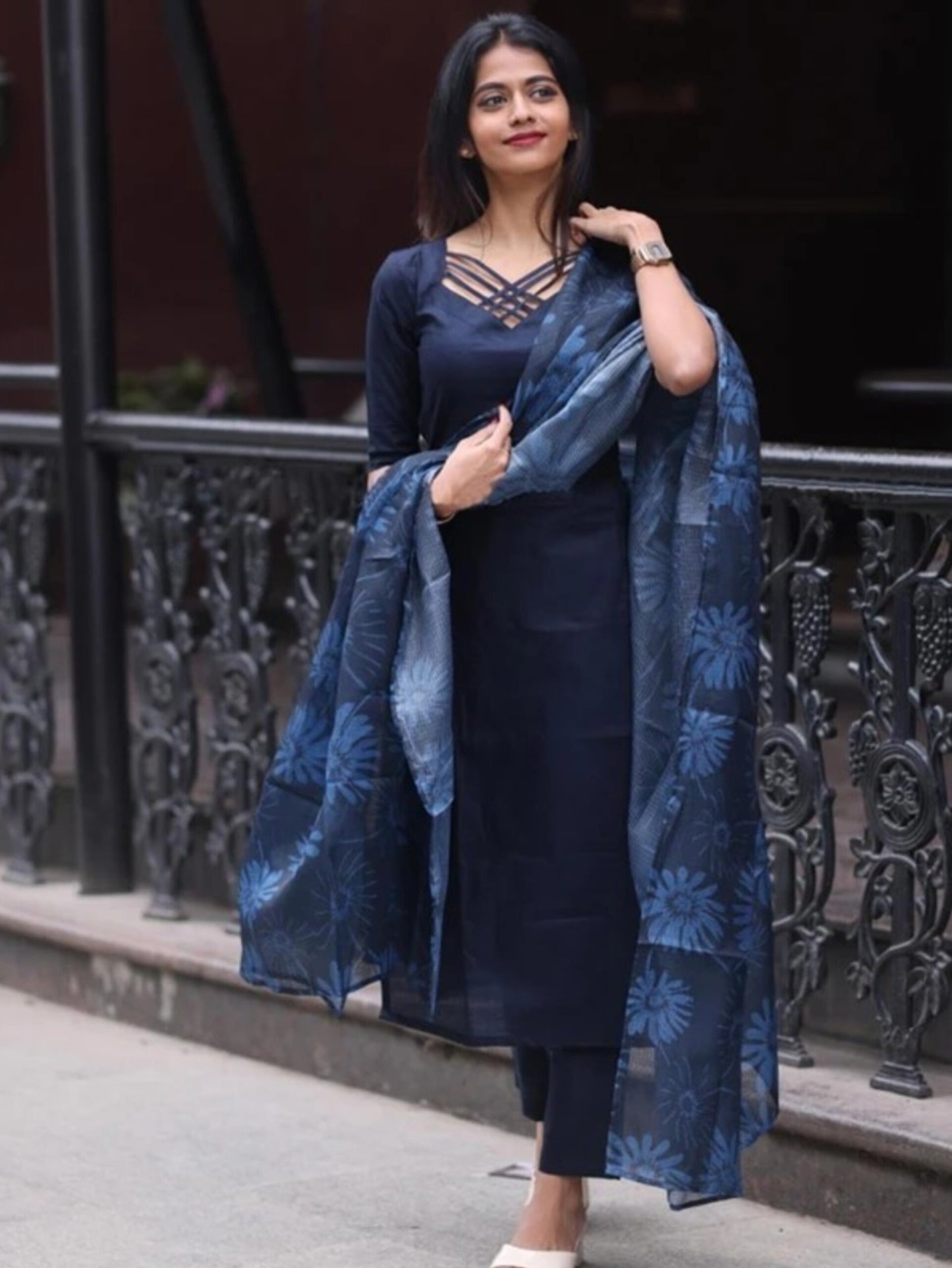 Premium Roman Silk Kurta Set