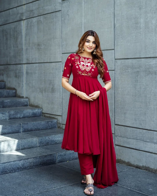 Elegant Butter Suit Gown