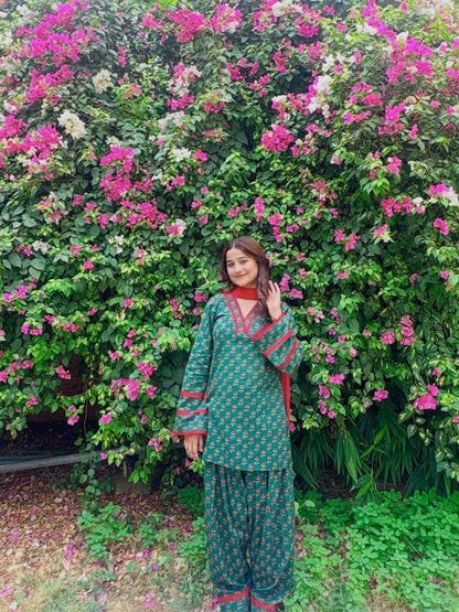 Premium Floral Farshi Set