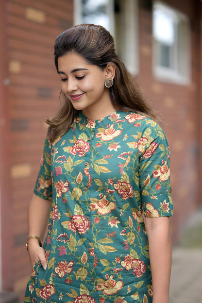 Premium Ethnic  Printed Reyon Co-ord Set