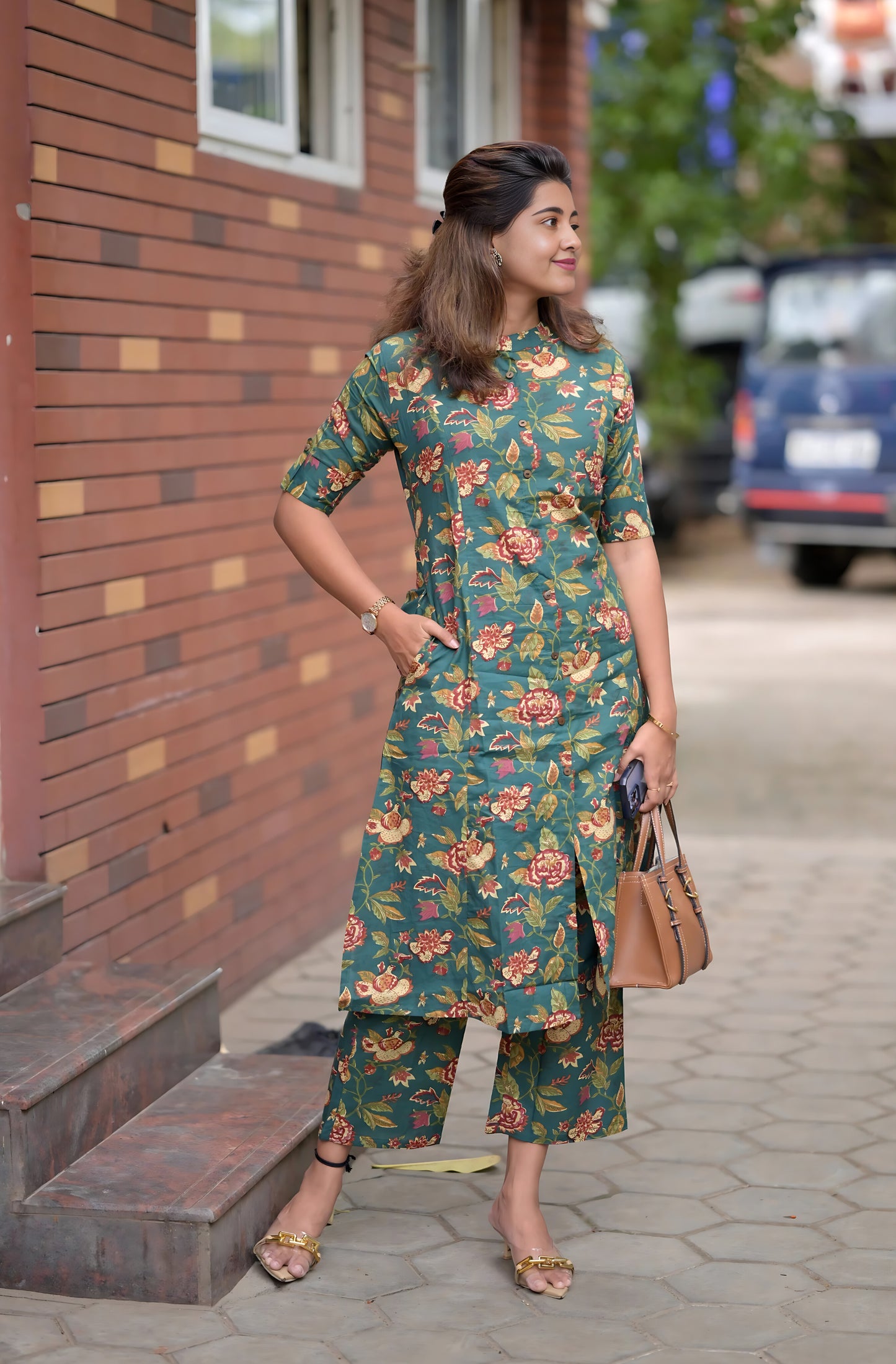 Premium Ethnic  Printed Reyon Co-ord Set
