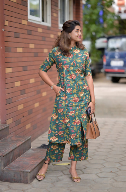 Premium Ethnic  Printed Reyon Co-ord Set
