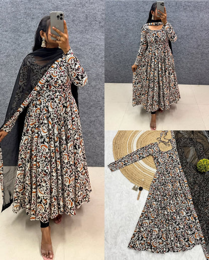 Premium Anarkali Kalamkari Printed Set