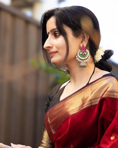 Elegant Soft Cotton  Linen Weaving Saree