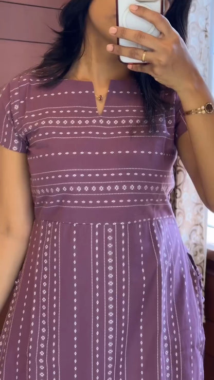Premium Motif Stripe Printed Co-ord Set
