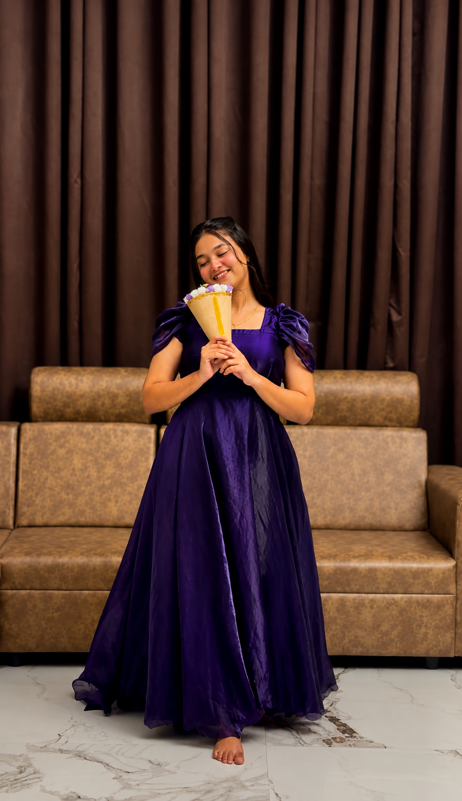 Premium Angel Fendy Silk Gown