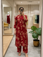 Premium Rose Floral Co-Ord Set